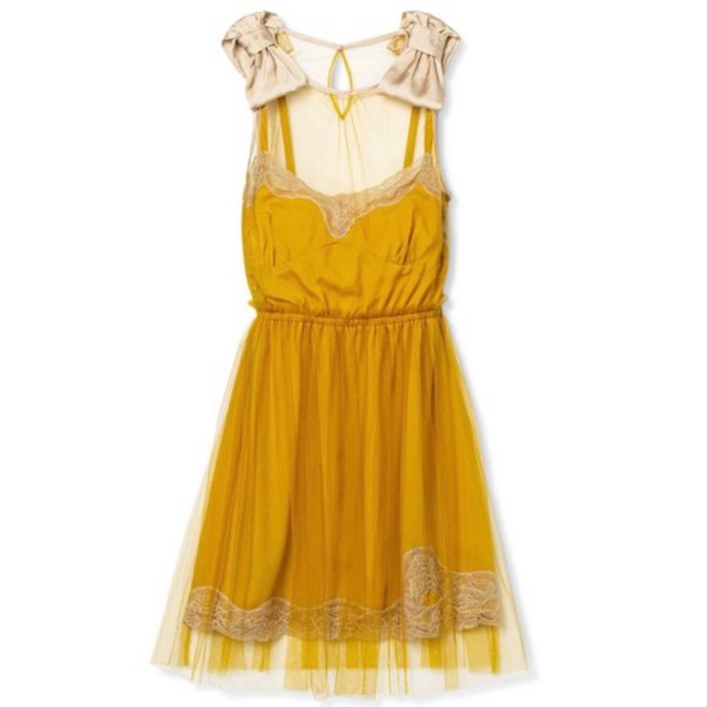 🌟Rodarte for Target Mustard Yellow Slip Dress
